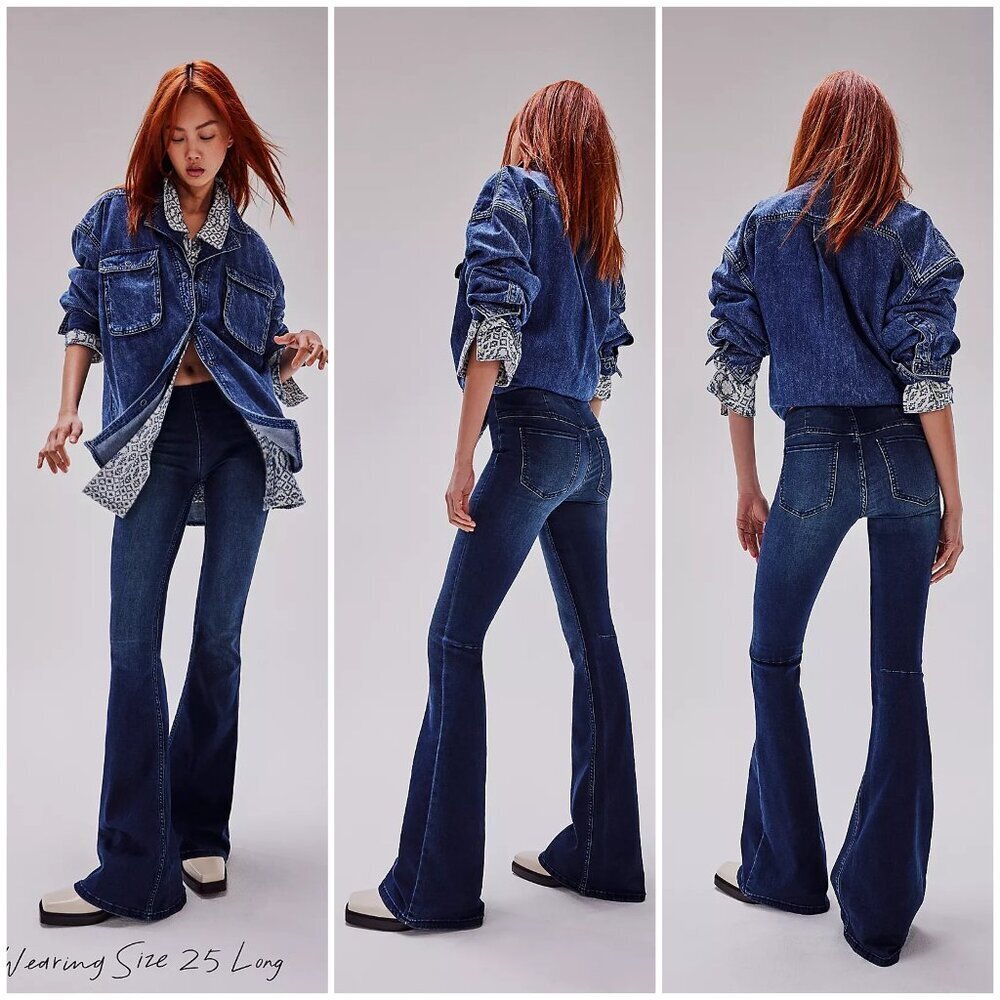 Free People x We The Free Penny Pull-On Flare Jeans Size 27